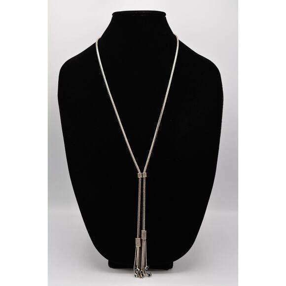 Richard Chain X JewelMint Lariat Necklace Blue Crystal Chunky Rope Chain BinR - Picture 2 of 12